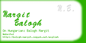 margit balogh business card